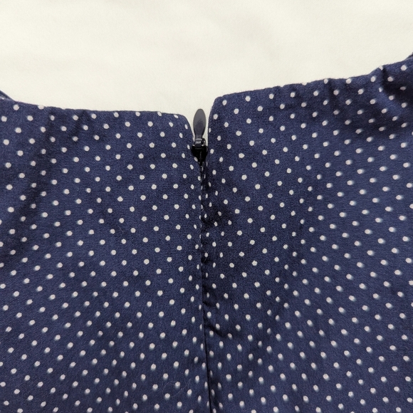 Navy Blue Polka Dot 2T Toddler Dress Sleeveless Birthday Wedding Charter Club - Picture 6 of 7